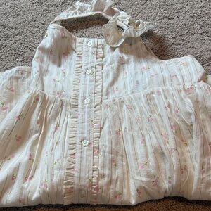 Tahari White and Pink Floral Kids Dress